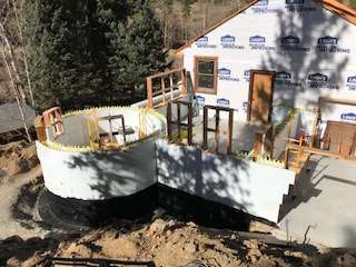 Quad-Lock ICF home addition and turret in Black Hawk CO