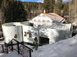Quad-Lock ICF Home Addition with Radius Walls in Black Hawk CO first level done